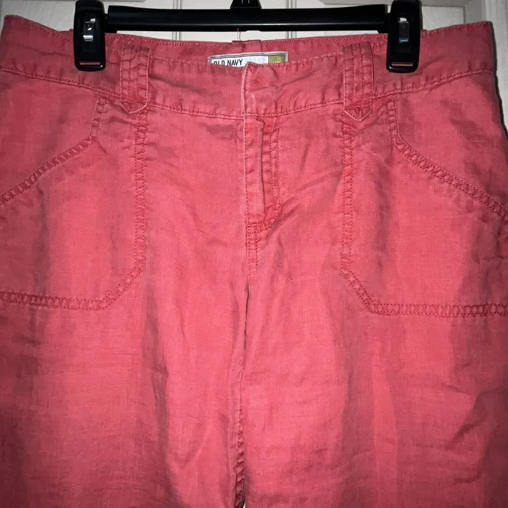 Linen‎ Cropped Pants Lot Of 2 Women’s Size 8 Banana Republic Old Navy